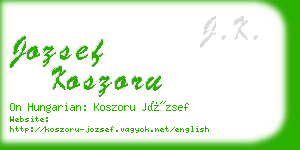 jozsef koszoru business card